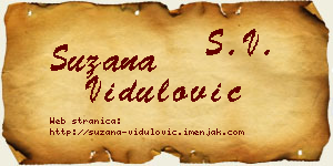 Suzana Vidulović vizit kartica